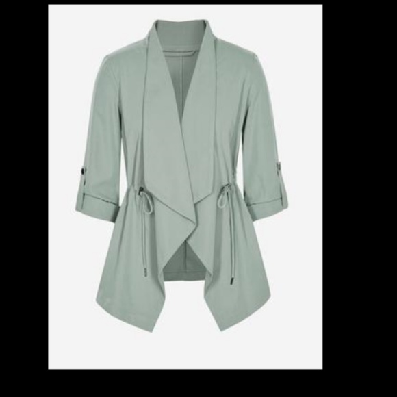 NWT Mint Green Drape Front Jacket - Picture 1 of 3